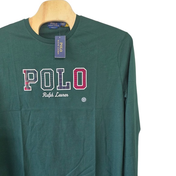 Polo Ralph Lauren Other - Polo Ralph Lauren Mens Green Long Sleeve Plaid Logo T-Shirt XXL Classic Fit NEW